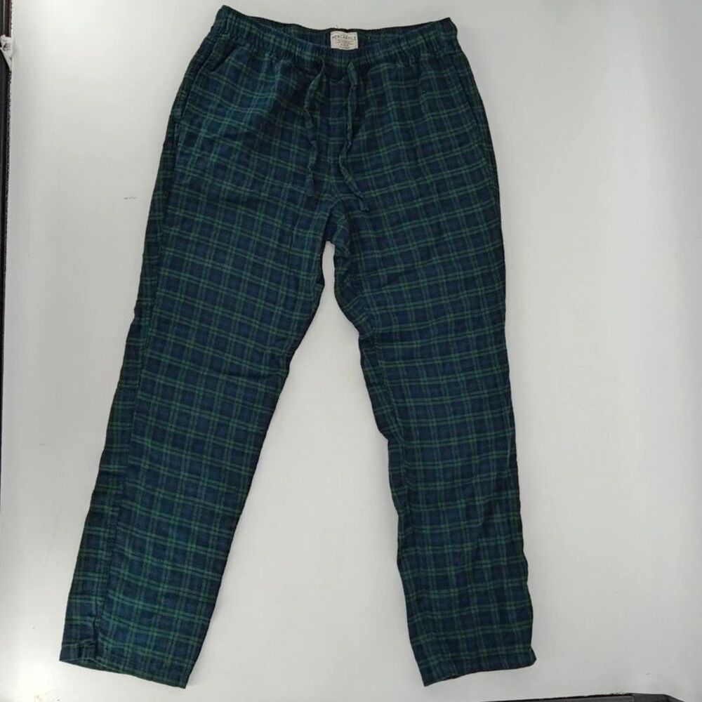 J.Crew Mercantile Black Watch Plaid Cotton Lounge Pants Preppy M 32-34